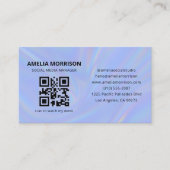Holographic QR Code Minimalist Professional Visitekaartje (Voorkant)