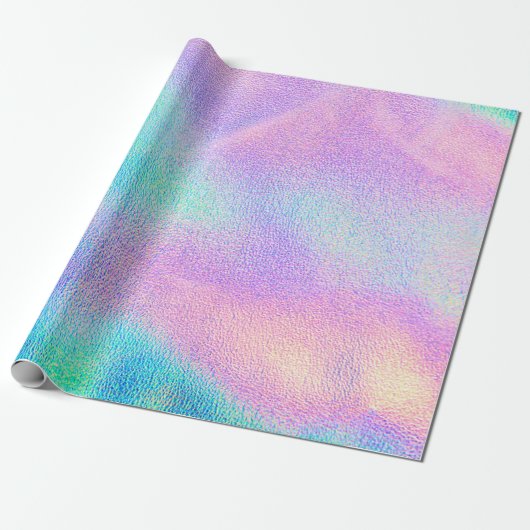 Holographic real texture in blue pink green colors cadeaupapier (Uitgerold)