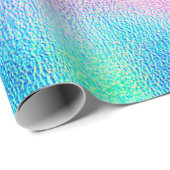 Holographic real texture in blue pink green colors cadeaupapier (Rol Hoek)