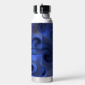 Holographic Retro Swirl Blue Neon Fitness 2026 Gym Waterfles (Links)