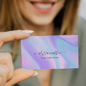 Holographic Script Name Personalized Modern Visitekaartje