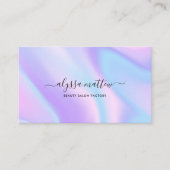 Holographic Script Name Personalized Modern Visitekaartje (Voorkant)