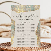 Holographic Signature Script Glitter Service Price Menu