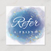 Holographic Signature Script Modern Glam Glitter Aanbevelingskaartje (Voorkant)