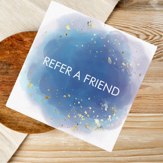 Holographic Signature Script Modern Glam Glitter Aanbevelingskaartje