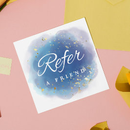 Holographic Signature Script Modern Glam Glitter Aanbevelingskaartje