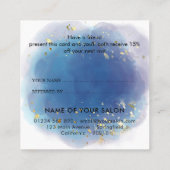 Holographic Signature Script Modern Glam Glitter Aanbevelingskaartje (Achterkant)