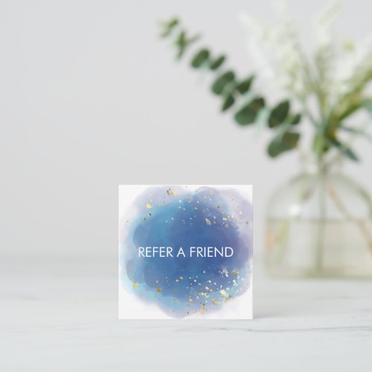 Holographic Signature Script Modern Glam Glitter Aanbevelingskaartje (Staand voorkant)