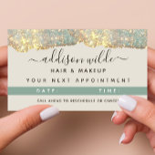 Holographic Signature Script Modern Glam Glitter Afsprakenkaartje