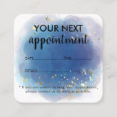 Holographic Signature Script Modern Glam Glitter Afsprakenkaartje (Voorkant)