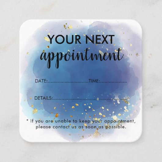 Holographic Signature Script Modern Glam Glitter Afsprakenkaartje (Voorkant)