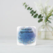 Holographic Signature Script Modern Glam Glitter Afsprakenkaartje (Staand voorkant)