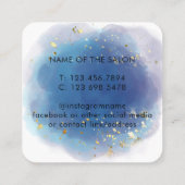 Holographic Signature Script Modern Glam Glitter Afsprakenkaartje (Achterkant)