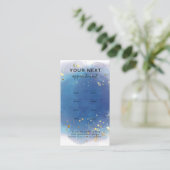 Holographic Signature Script Modern Glam Glitter Afsprakenkaartje (Staand voorkant)