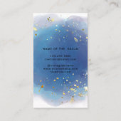 Holographic Signature Script Modern Glam Glitter Afsprakenkaartje (Achterkant)