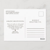 Holographic Signature Script Modern Glam Glitter Briefkaart (Achterkant)