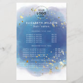 Holographic Signature Script Modern Glam Glitter Flyer (Voorkant)