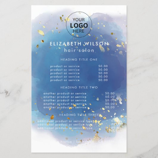 Holographic Signature Script Modern Glam Glitter Flyer (Voorkant)