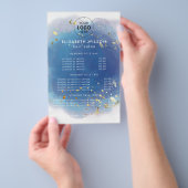 Holographic Signature Script Modern Glam Glitter Flyer (Hand)