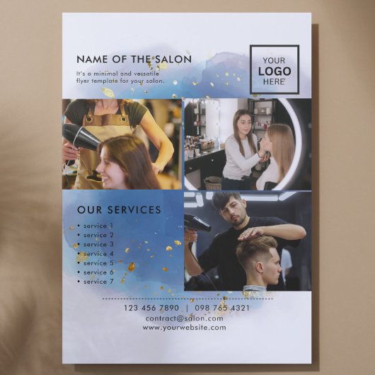 Holographic Signature Script Modern Glam Glitter Flyer