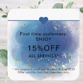 Holographic Signature Script Modern Glam Glitter Kortingskaartje