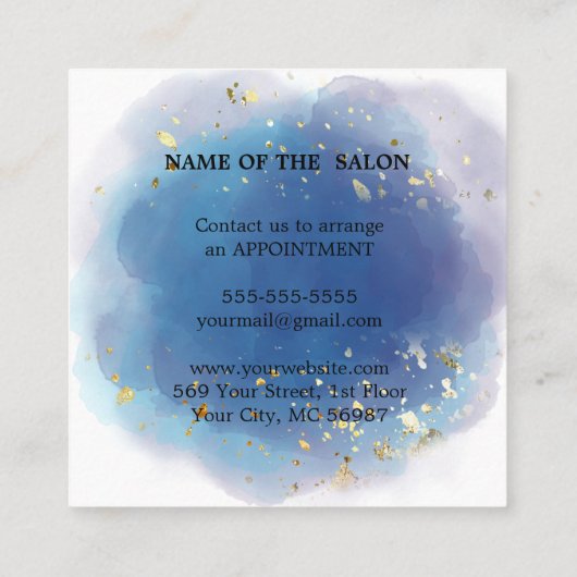 Holographic Signature Script Modern Glam Glitter Kortingskaartje (Achterkant)