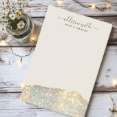 Holographic Signature Script Modern Glam Glitter Post-it® Notes