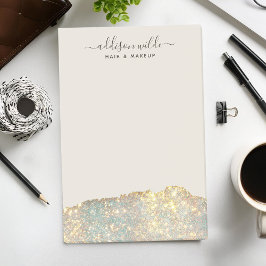Holographic Signature Script Modern Glam Glitter Post-it® Notes