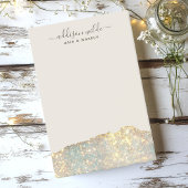 Holographic Signature Script Modern Glam Glitter Post-it® Notes