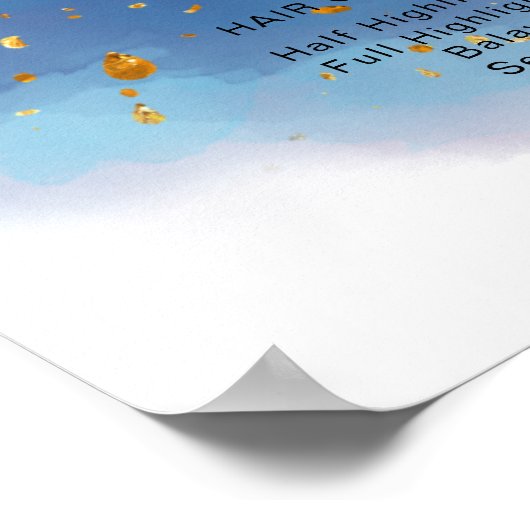 Holographic Signature Script Modern Glam Glitter Poster (Hoek)