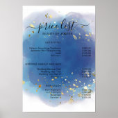 Holographic Signature Script Modern Glam Glitter Poster (Voorkant)