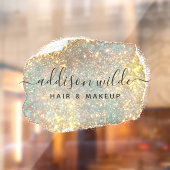 Holographic Signature Script Modern Glam Glitter Raamsticker (Vel 2)