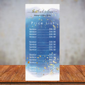 Holographic Signature Script Modern Glam Glitter Reclamekaart