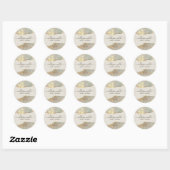 Holographic Signature Script Modern Glam Glitter Ronde Sticker (Vel)