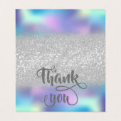 Holographic Silver Bokeh Hartelijk dank Visitekaartje (Buitenkant ongevouwen)