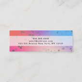 Holographic Silver confetti makeup kunstenaar Mini Visitekaartje (Achterkant)