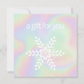 Holographic Snowflake Holiday Cadeaucertificaat (Voorkant)