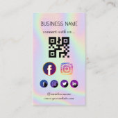 Holographic - Social Media QR Code Visitekaartje (Voorkant)