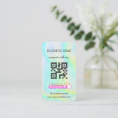 Holographic - Social Media QR Code Visitekaartje (Staand voorkant)