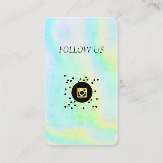 Holographic - Social Media QR Code Visitekaartje (Achterkant)