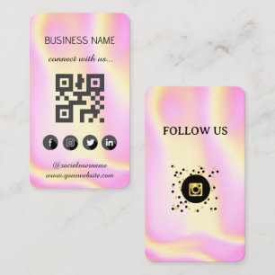 Holographic - Social Media QR Code Visitekaartje