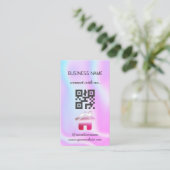 Holographic - Social Media QR Code Visitekaartje (Staand voorkant)