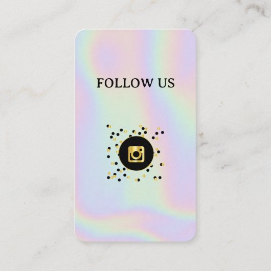 Holographic - Social Media QR Code Visitekaartje (Achterkant)