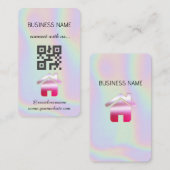 Holographic - Social Media QR Code Visitekaartje (Voorkant / Achterkant)
