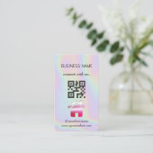 Holographic - Social Media QR Code Visitekaartje (Staand voorkant)