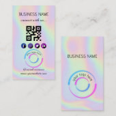 Holographic - Social Media QR Code Visitekaartje (Voorkant / Achterkant)