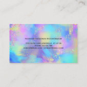 Holographic Sparkle Opal Iridescent Afsprakenkaartje (Achterkant)