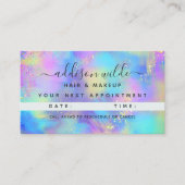 Holographic Sparkle Opal Iridescent Afsprakenkaartje (Voorkant)