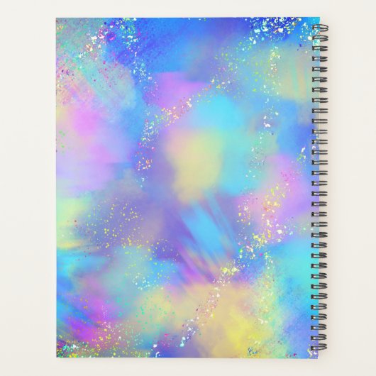 Holographic Sparkle Opal Iridescent Business Planner (Achterkant)