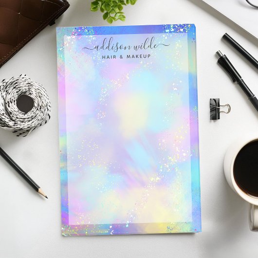Holographic Sparkle Opal Iridescent Business Post-it® Notes